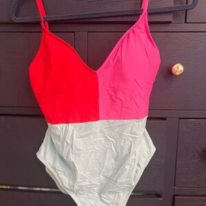 J.Crew Color Block One Piece Swimsuit NWOT